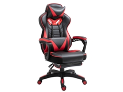 Cadeira Ergonômica Para Jogos - Apoio Pés/cabeça/lombar, Altura Ajustável, Preta+vermelha Chimi
