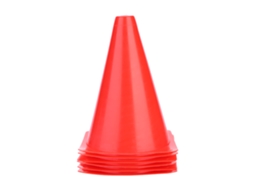 2026altiro-6 Peças De Conos De Treinamento De Futebol 18cm Barreiras Plásticas Marcadores Acessórios (vermelho)