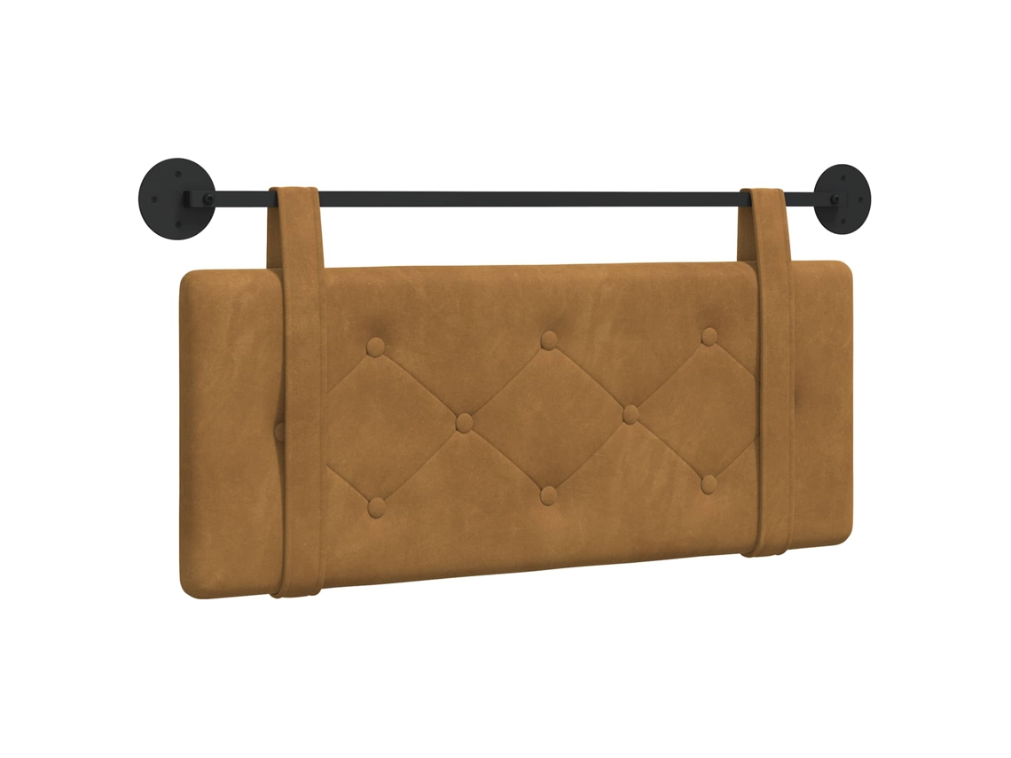Conjunto 1 Cabeceira Suspensa Vidaxl Castanho Veludo (110 X 55 X 5 Cm)