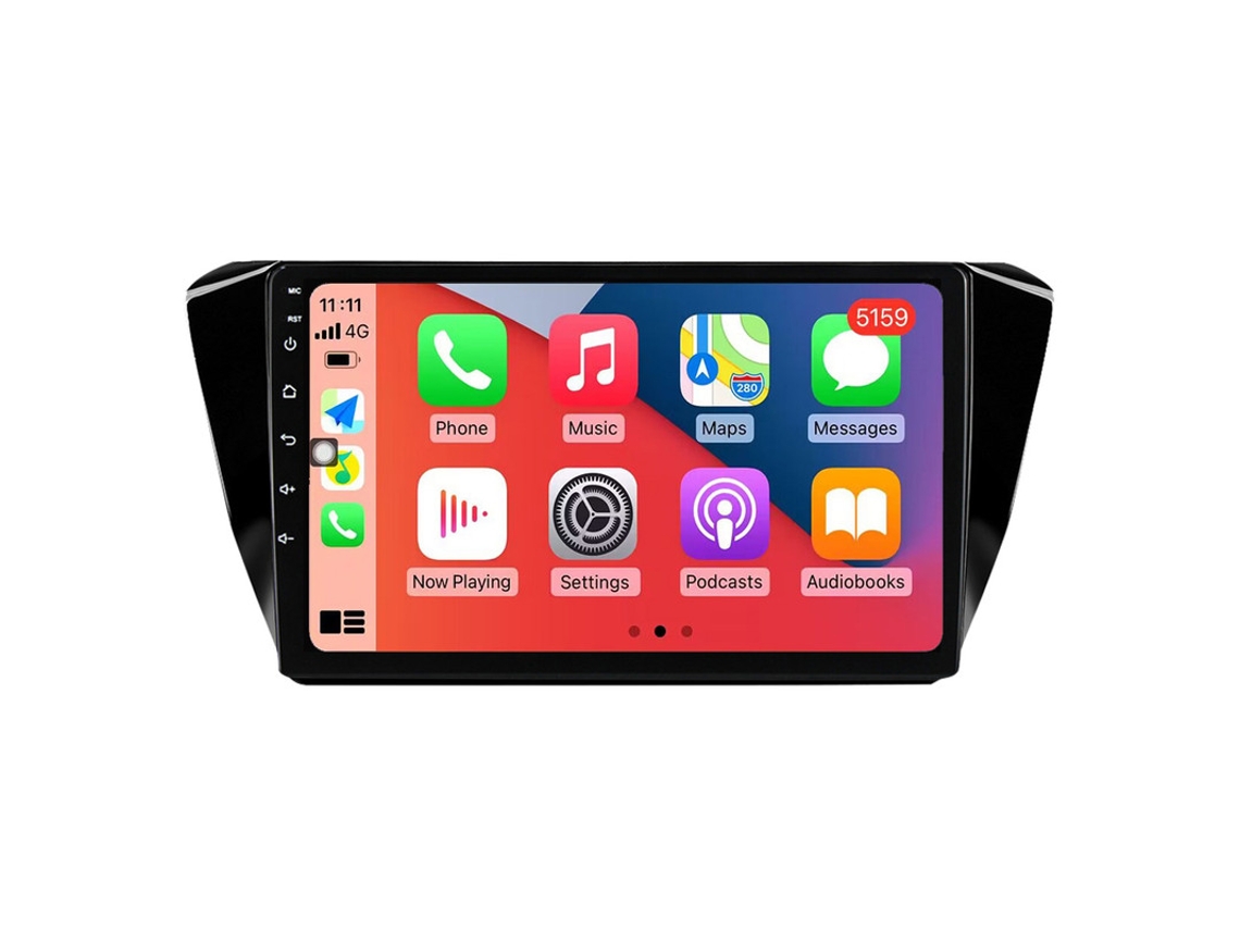 Auto Rádio Carro Bluetooth Autoradio 8GB RAM 128G ROM CarPlay Navegação GPS Ecrã Táctil RoverOne para Skoda Superb 3 2015-2019  