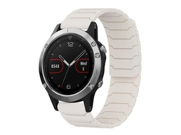 Bracelete para Garmin Silicone magnético com listras verticais preto e laranja XIAOMOYU (22mm)