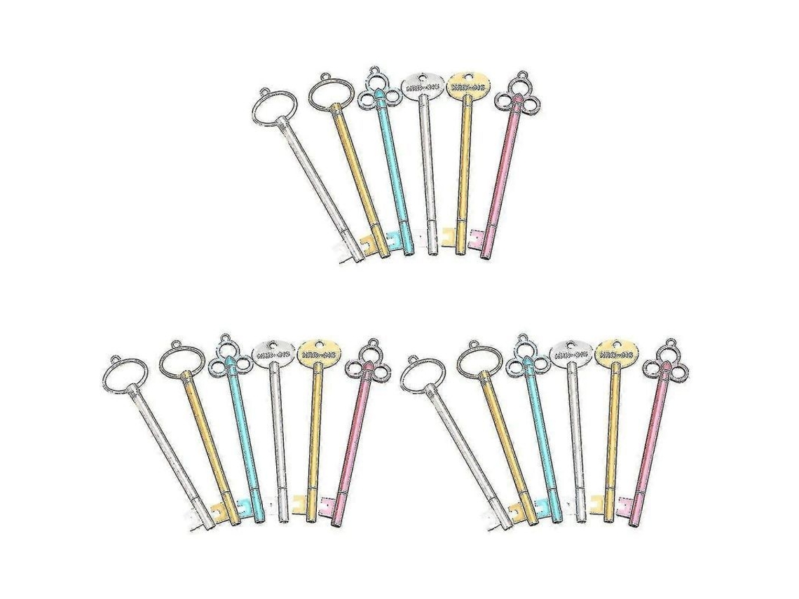 2026 36 Canetas de Gel com Ponta Fina 0.5mm Forma de Chave Vintage Material Plástico para Escritório Presente