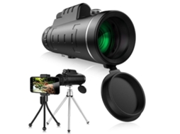 Binóculos ENKERS Monoculares para Adultos 40X60 HD de Alta Potência Prisma Monocular Monocular Impermeável Preto