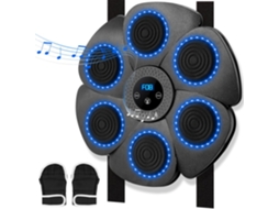 Máquina De Boxe Chrui Música, Bluetooth Inteligente Para Montagem Na Parede Com Luvas De Boxe (preta)
