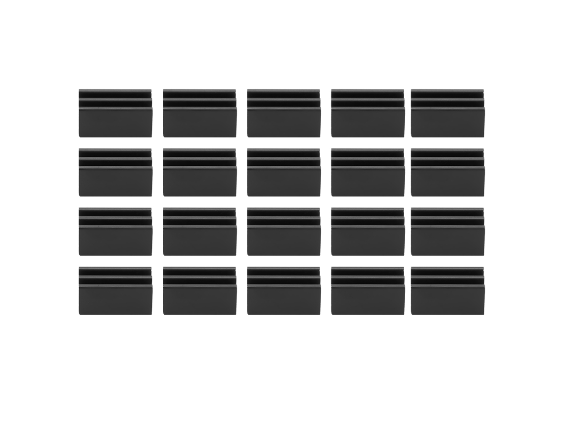 Dissipador de Calor de Alumínio para CPU, 20 Peças Q8.5x8x16 Preto | S/MARCA