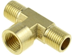 Conector de Tubo Adaptador Latão Conexão Cotovelo T 2 Vias, S/MARCA