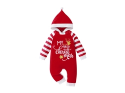 Roupas de Natal para Bebê Macacão de Manga Comprida para Bebê Engatinhar 90Cm
