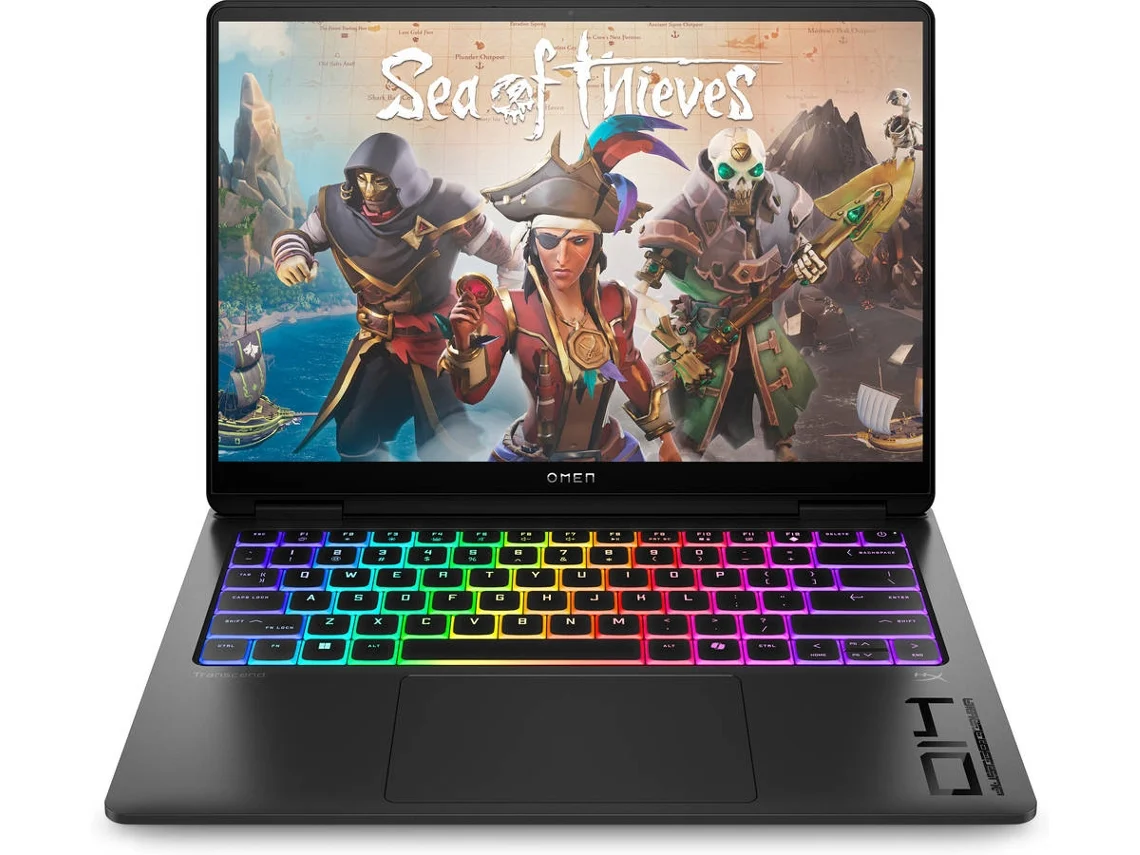 Portátil Gaming HP OMEN TRANSCEND 14-FB1002NP (Intel Core Ultra 7 255H - NVIDIA GeForce RTX 5060 - RAM: 32 GB - 1 TB SSD - 14'')
