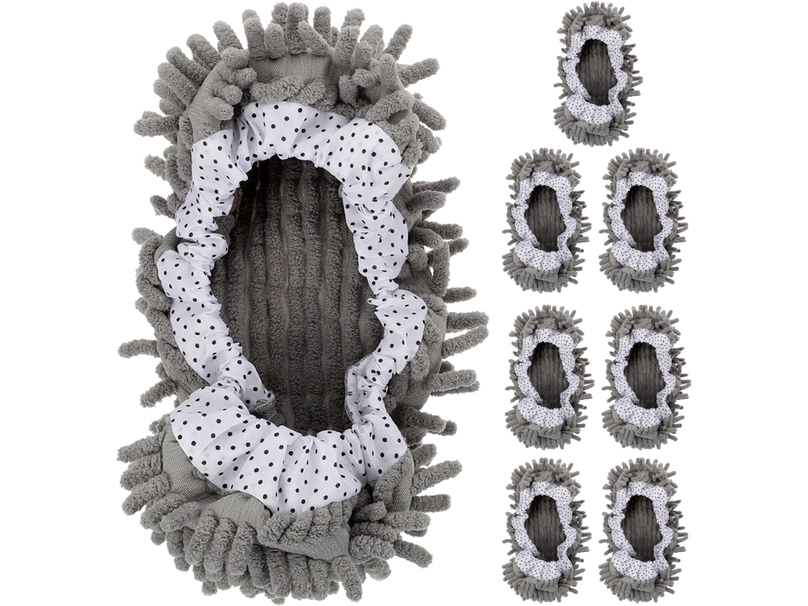 Pantufas De Limpeza Pretyzoom 8 Polegadas Em Chenille, Confortáveis, Laváveis E Reutilizáveis, Ideais Para Uso Doméstico