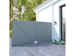 Vidaxl Toldo Lateral Dobrável Para Terraço 400x200 Cm Cinzento