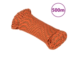 Vidaxl Corda De Barco 3 Mm 500 M Polipropileno Laranja