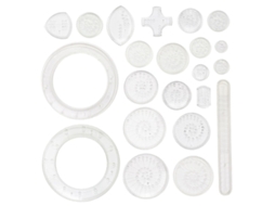 Conjunto de artesanato Happyyami Criativo com 22 peças, régua multifuncional, material plástico, kit de pintura para