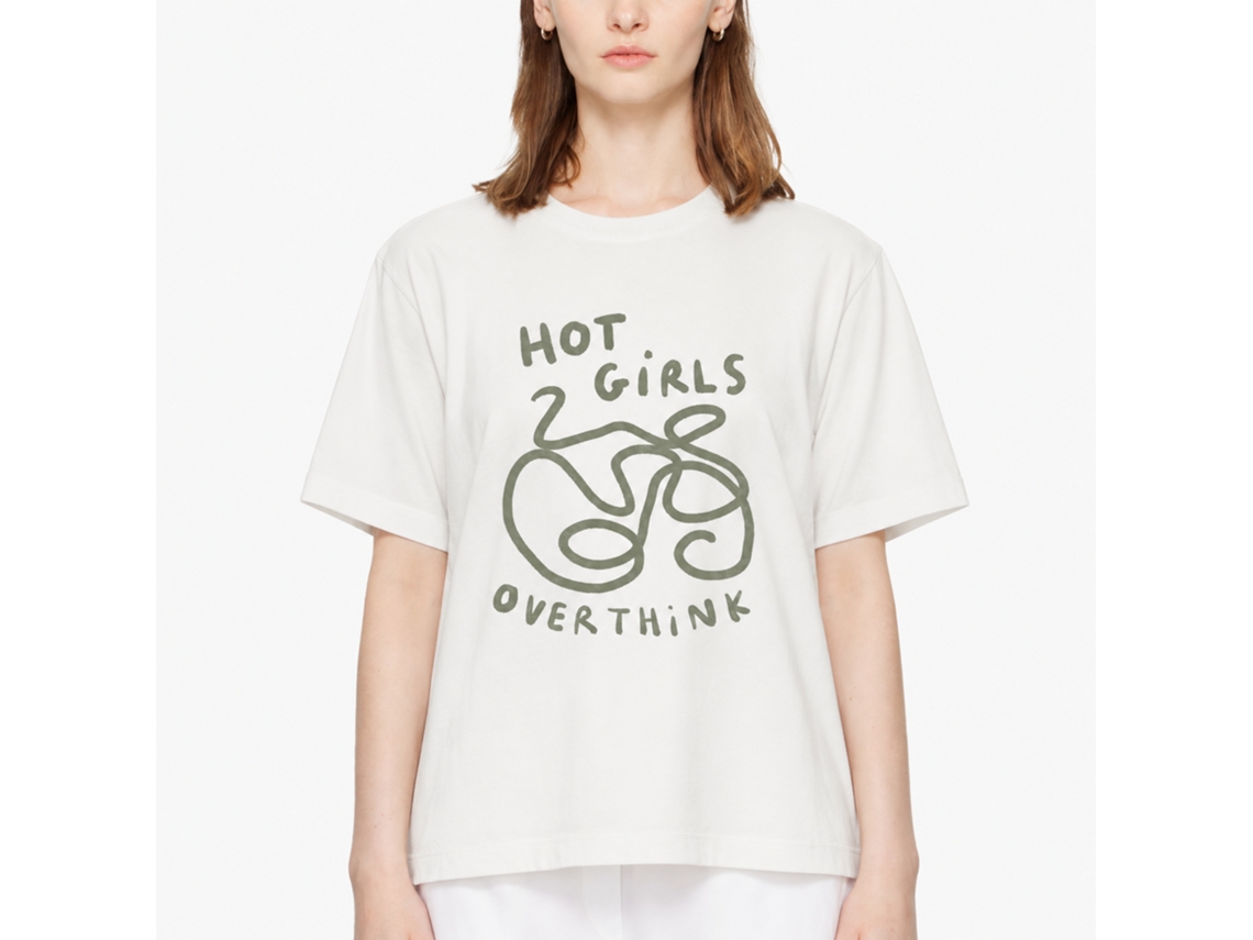 Camiseta Rockinstone Hot Girls Overthink Lauren Emmett Art - Estilo Designer Exclusivo