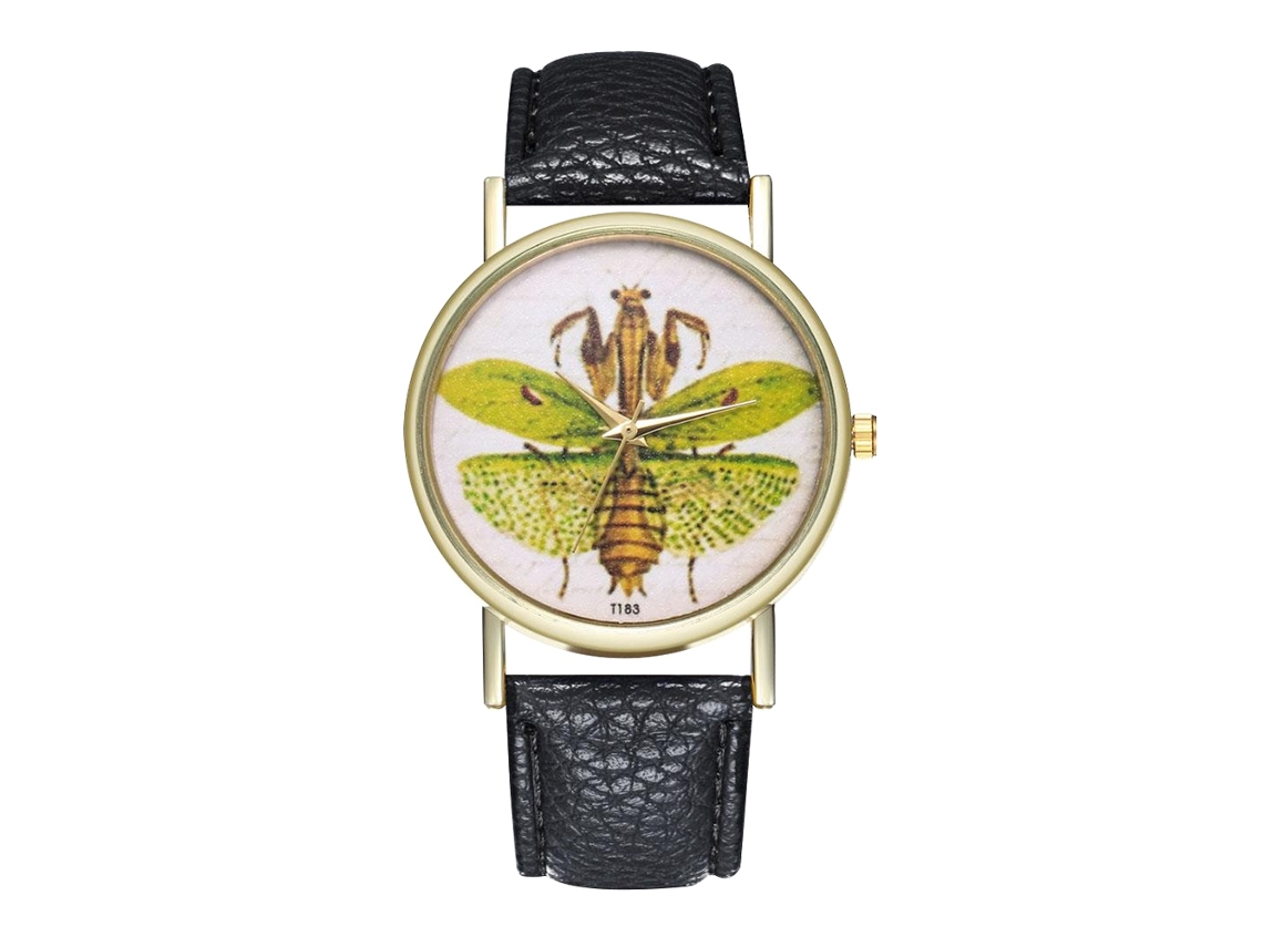 Reloj Unisex De Cuarzo Con Correa De Cuero Pu Y Dial De Números Romanos Zhoulianfa (negro)