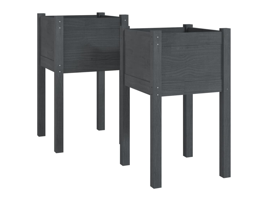 Planter, Planters Vidaxl Cinzeto Madeira De Pinho (n/a)