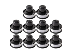 Kit com 10 Carretéis de Fio para Aparador de Grama AQUAFORGE, compatível com Black+decker St1000/st3000/st4000/st4500