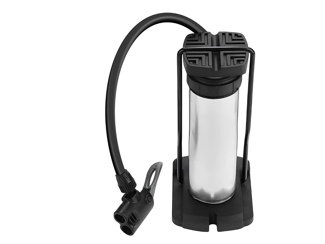 Bomba De Pé Compacta 17x4,5cm Pressão Até 100 Psi Para Bicicleta E Moto