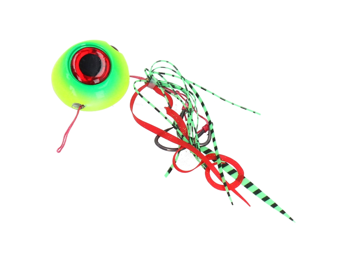 Isca Artificial de Pesca Aço Carbono 3d 150g Amarelo Verde
