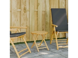 Vidaxl Mesa De Jardim Dobrável Ø45x45 Cm Bambu