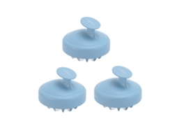 2026 3pcs Escova de Massagem Capilar de Silicone Desmontável para Remoção de Caspa com Cerdas Macias
