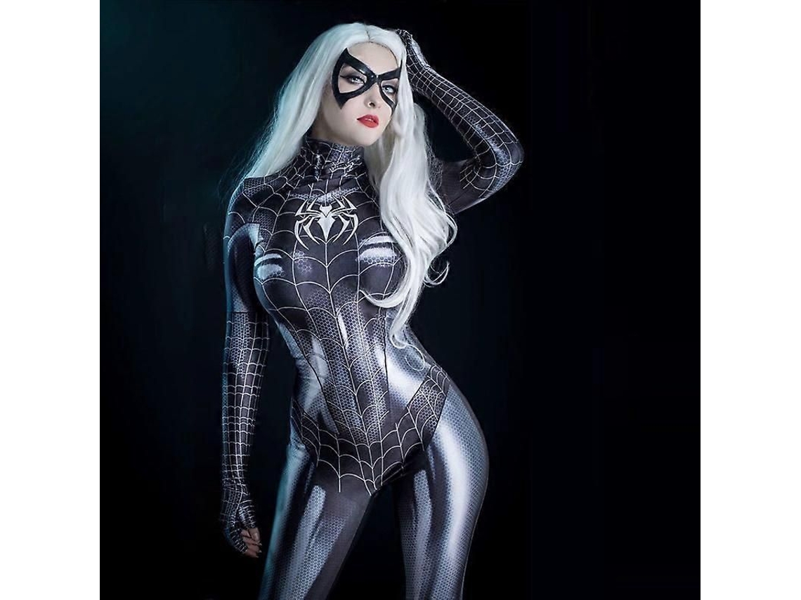 Traje De Cosplay Spider-man/venom Mono Para Halloween Para Adultos E Adolescentes De Alta Qualidade S Negro G