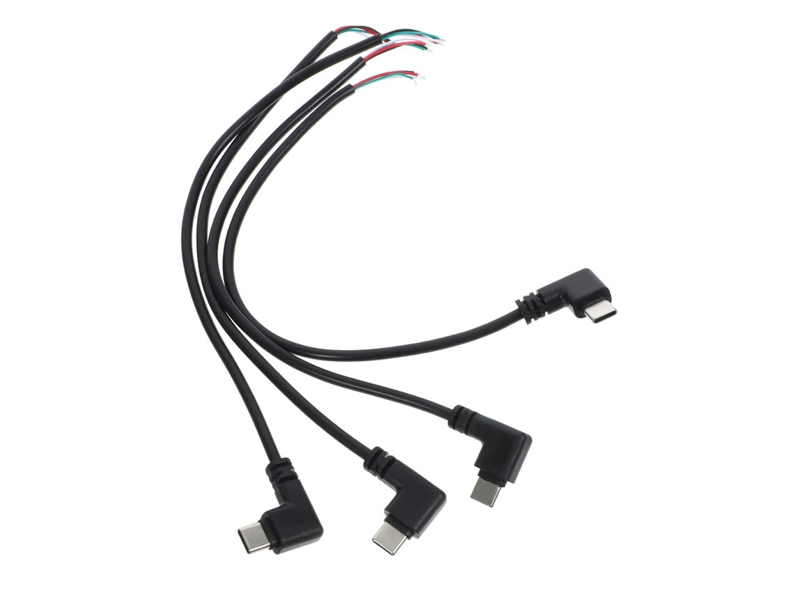 Cabo Usb Tipo C 90° Com 4 Conectores, De Substituição Para Reparos E