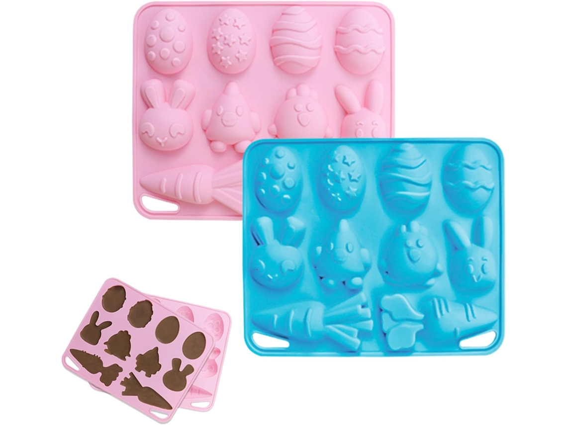 Molde De Silicone Coelhinhos Da Páscoa – Moldes Com 10 Compartimentos