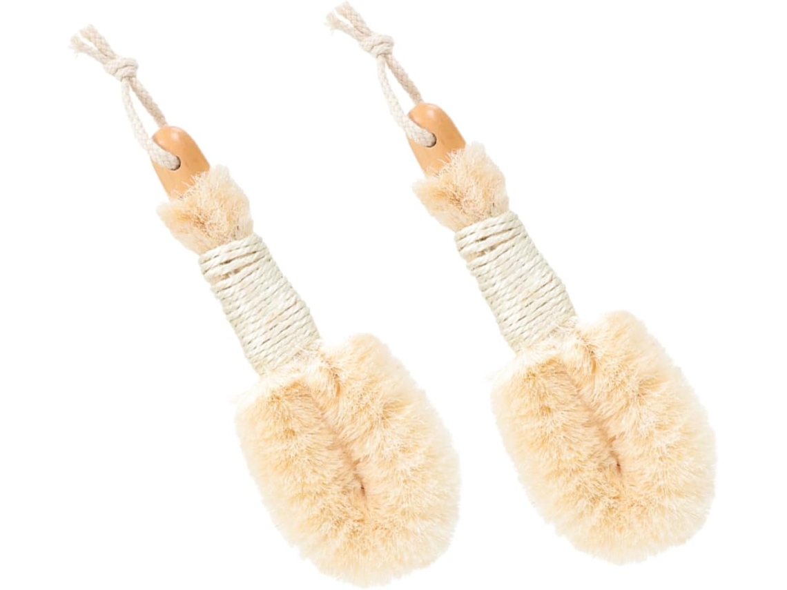 Escova Esfoliante De Fibra Sisal Healeved 2 Peças, Escova De Banho Natural Para Remover Pele Morta E Esfoliar O Corpo