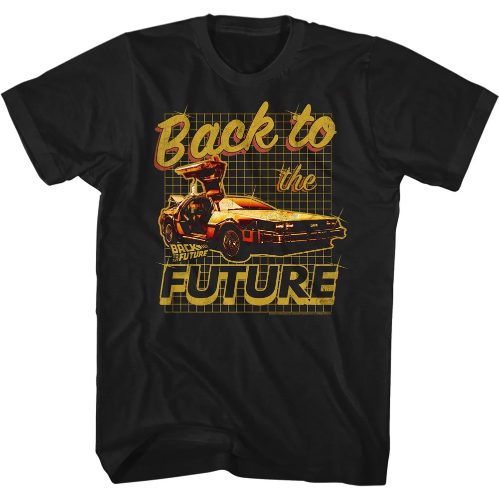 Rockinstone Back To The Future Movie By Bttf Black Adult T-shirt Size:s