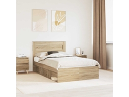 Vidaxl Estrutura Da Cama Com Cabeceira Sonoma 120 X 200 Cm