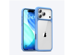 Capa Transparente Compatível Com Iphone 17 Pro, Capa Macia Resistente A Quedas, Capa Rígida Com Cobertura Total (ciano), Não Magnética.