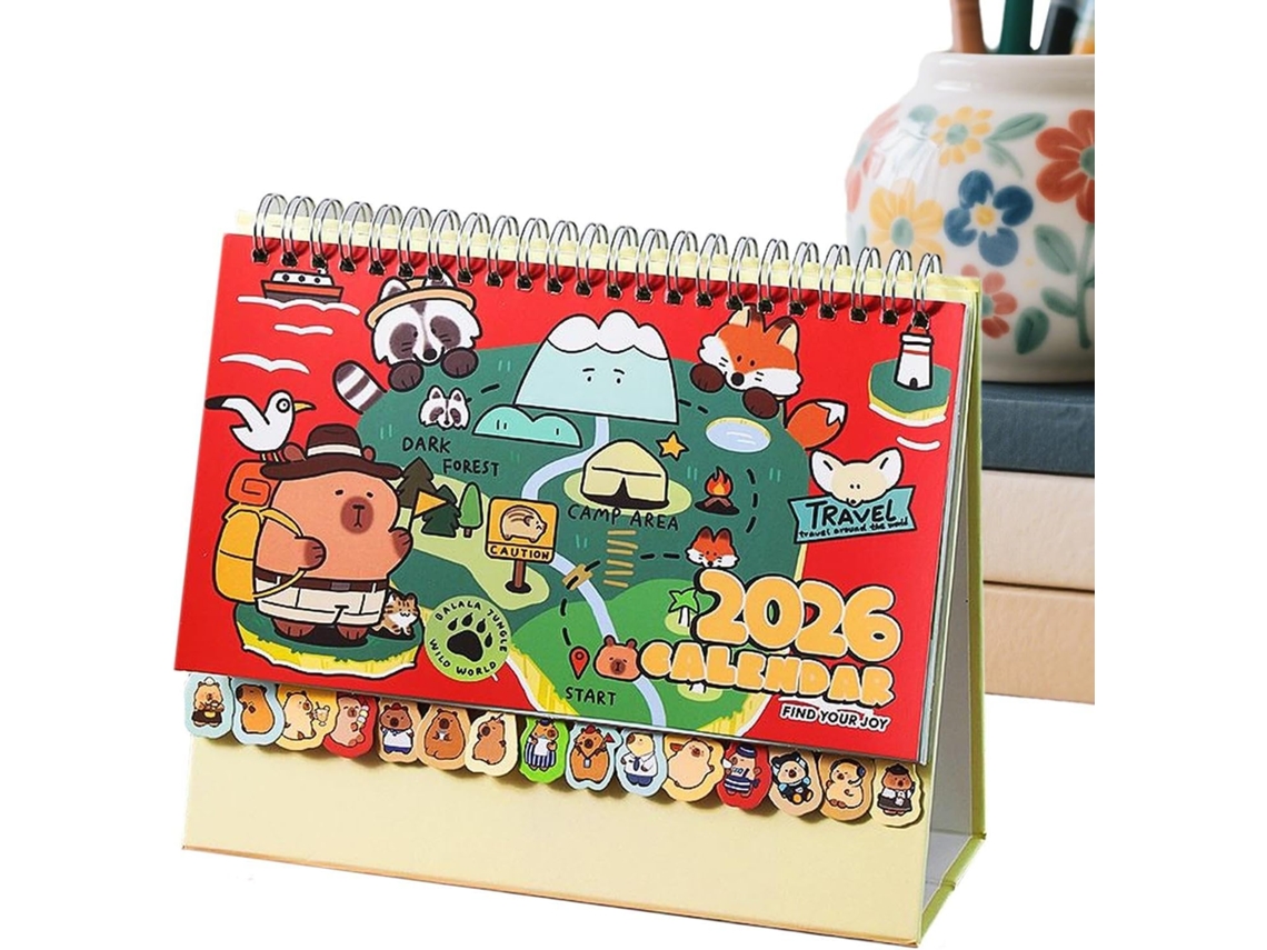 Calendário de Mesa 2026 12 Meses para Amigos, Família, CHABERLU