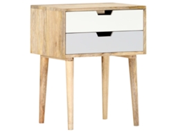 Vidaxl Mesa De Cabeceira 47x35x59 Cm Madeira De Mangueira Maciça