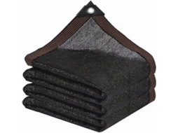 Tela de sombra para jardim com ilhós, 1x2m, para pérgola, plantas, galinheiro, preto, 90% de sombra | S/MARCA