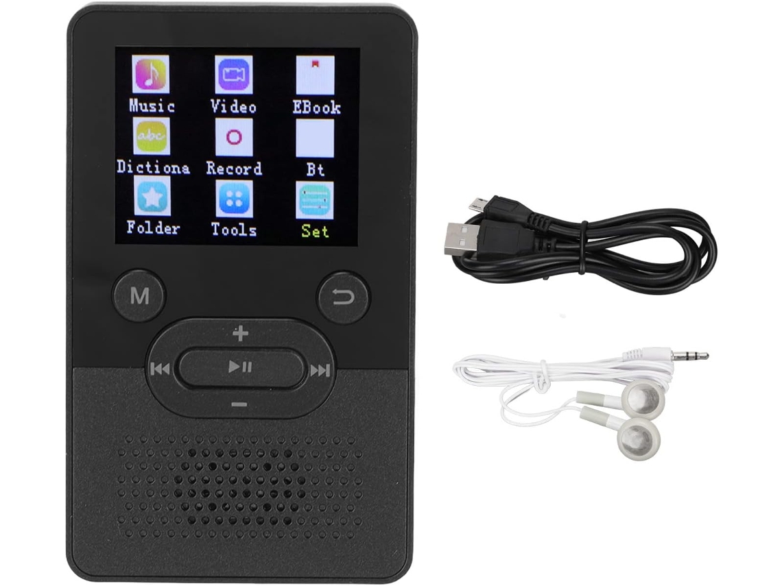 Lecteur Mp4 Mp3 Écran Bt4.2 Pouces Fm T9, Couleur 1, 8 Qualité Sonore 7 Boutons Haute Temps Vidéo 4h Radio