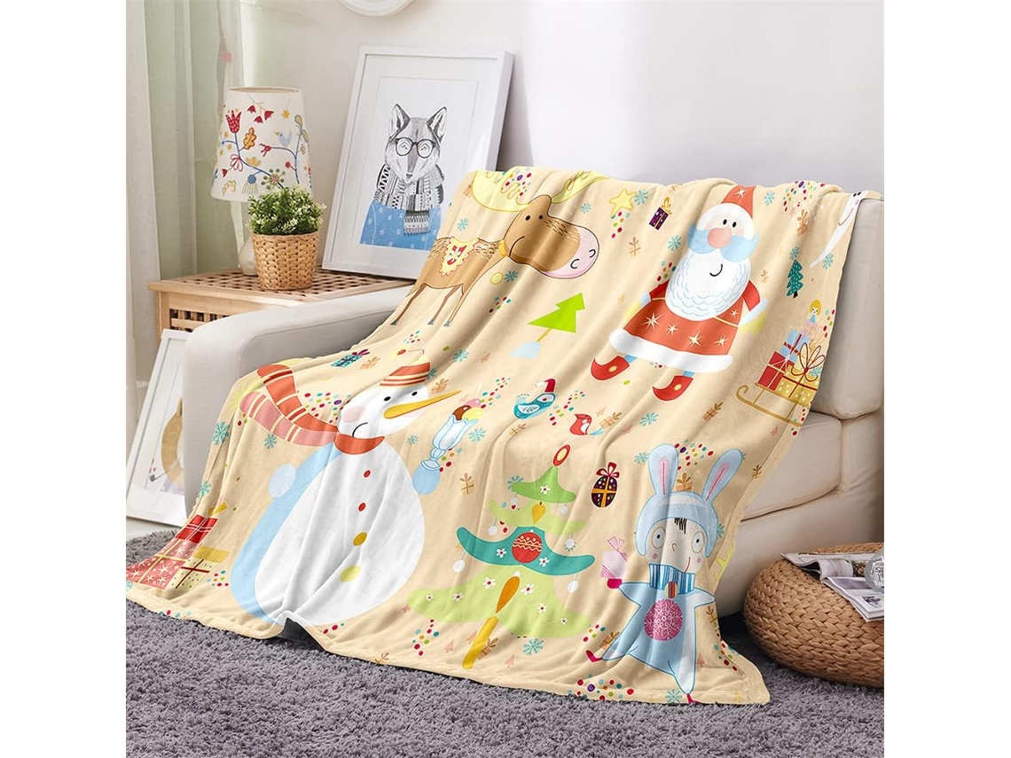 Manta de Flanela Fansu Estampa 3d Macia e Felpuda Ideal para o Inverno Perfeita Cama Ou Sofá Adequada Adultos