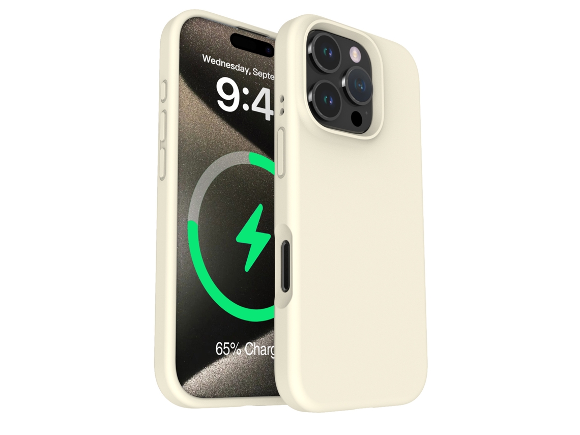 (branco, Iphone 16) Capa Magnética De Silicone Líquido Para Iphone, Cor Sólida E Simples.