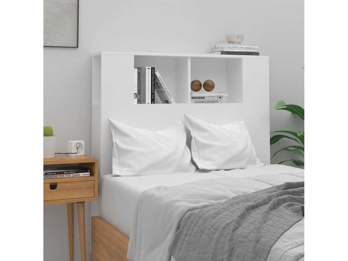 Vidaxl Cabeceira De Cama Branca 100x18,5x102,5 Cm