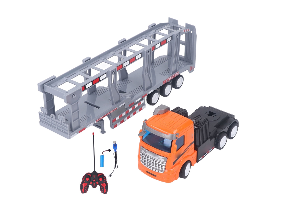 Mali caminhão Semi Rc Transportador 2 Andares Luz Som Controle Remoto para Crianças