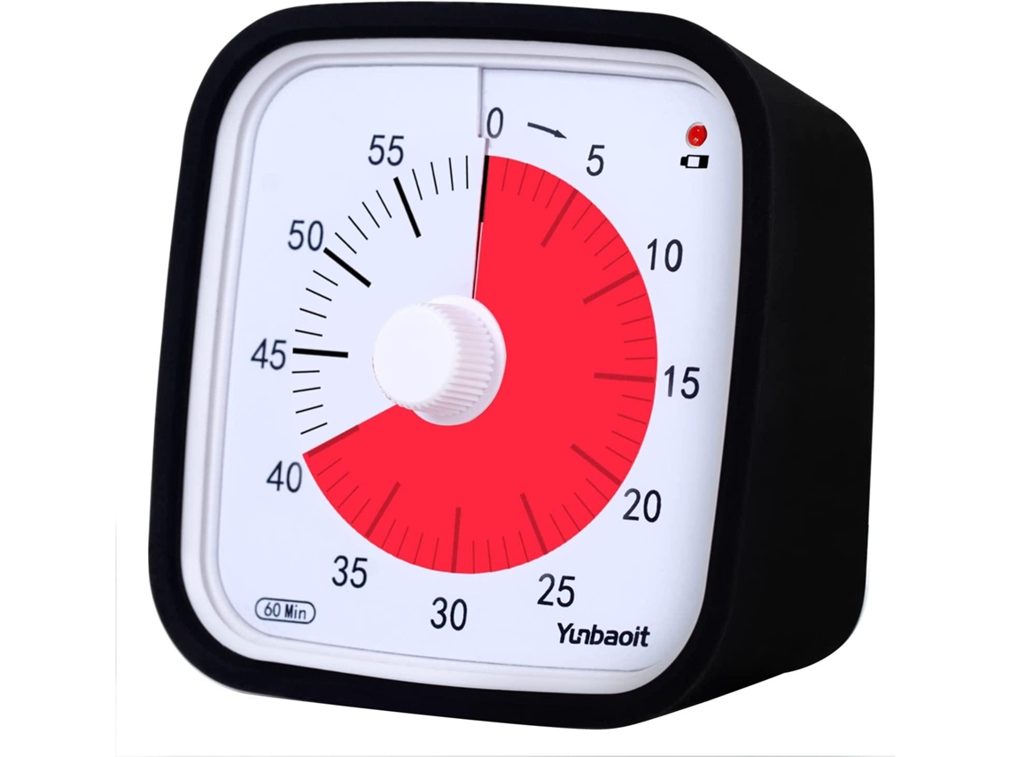 Cronômetro Visual De 60 Minutos, Sala De Aula Escolar Para Crianças, Preto