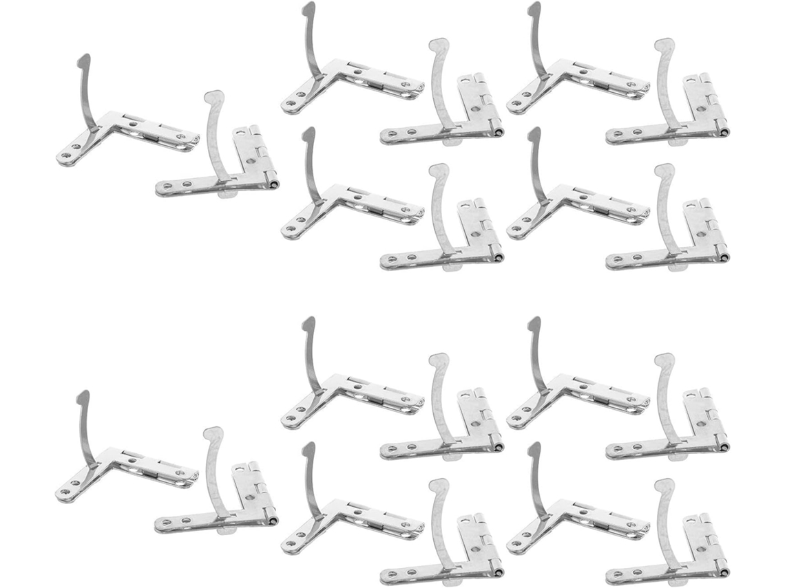 Conjunto De 20 Dobradiças Ferro Para Caixas Com Ângulo 92 Graus, Design Com 8 Furos, Suporte Para Cantos Dobrados E