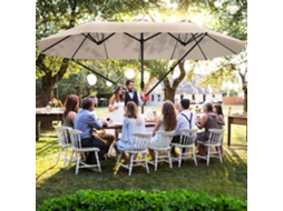 Guarda-Sol TECTAKE Silia com Altura Ajustável 460x270cm