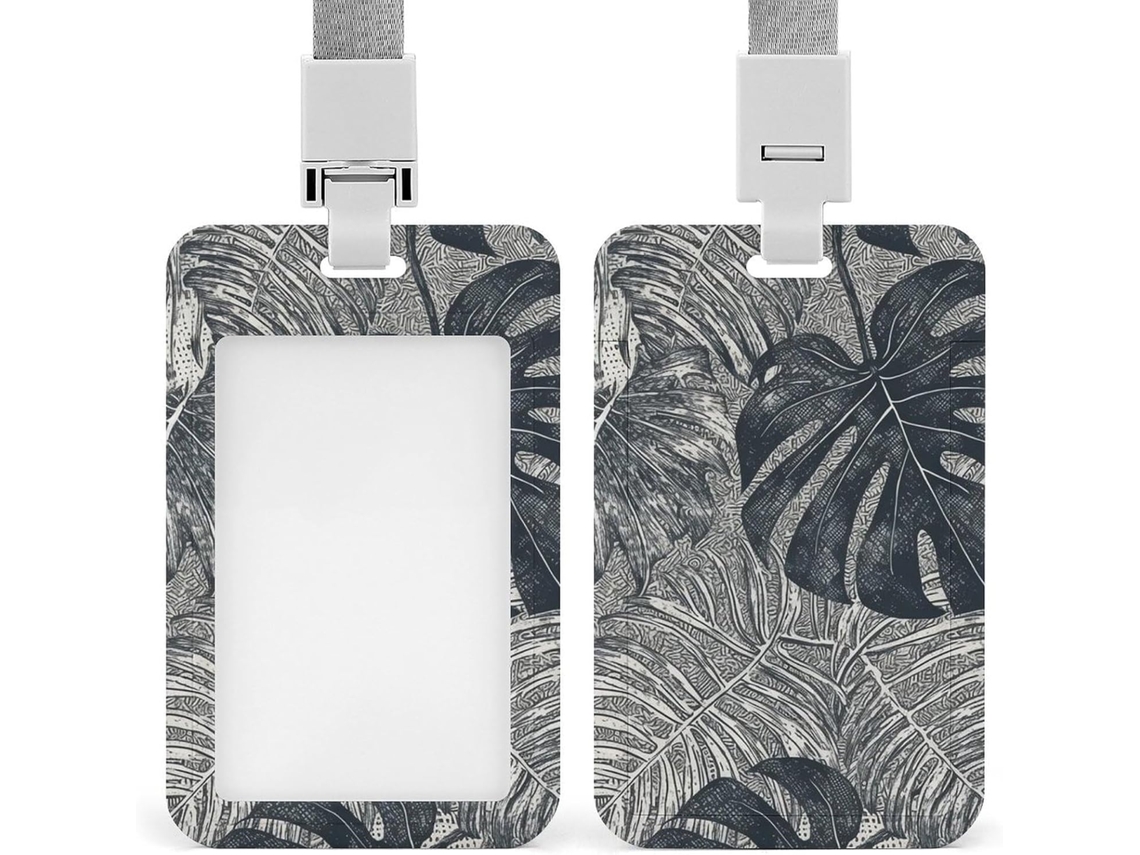 Porta Crachá de Plástico Resistente Monstera Cartões de Proximidade, Cartões de Crédito ou Crachás de Trabalho