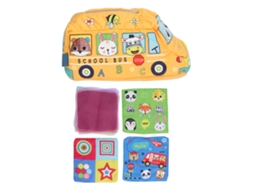 Mali caixa de Lenços para Bebê Ônibus Escolar Brinquedo Sensorial Montessori Pelúcia Educativo