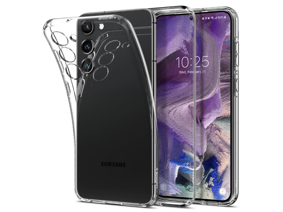 Capa para Samsung Galaxy S23+ SPIGEN Pele Sintética Transparente