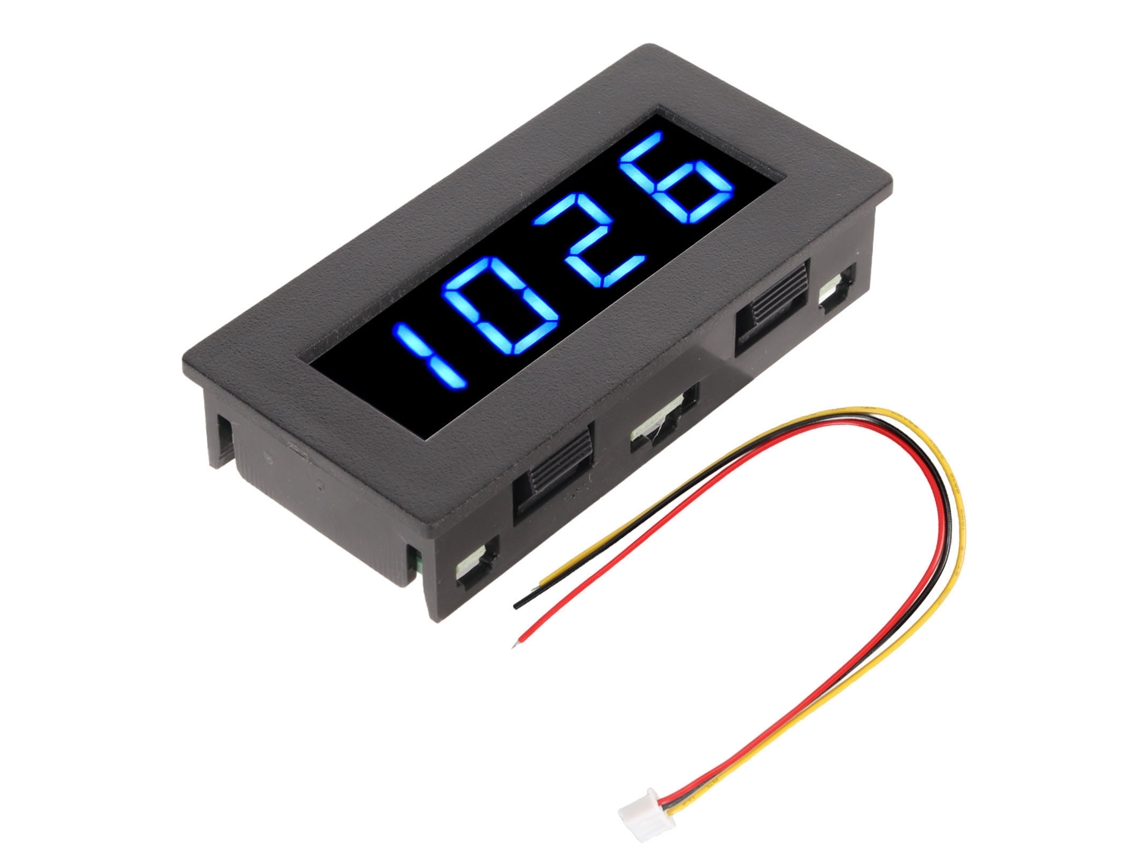 Tacômetro digital de frequência 4 led 0.56 polegadas 5 9999 rpm 8 15v com display azul