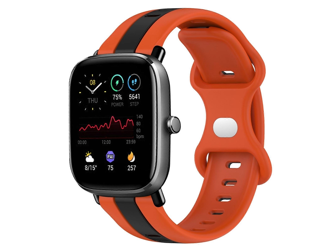 Pulseira De Silicone Bicolor Com Fecho Borboleta De 20 Mm Para Amazfit Gts 2 Mini
