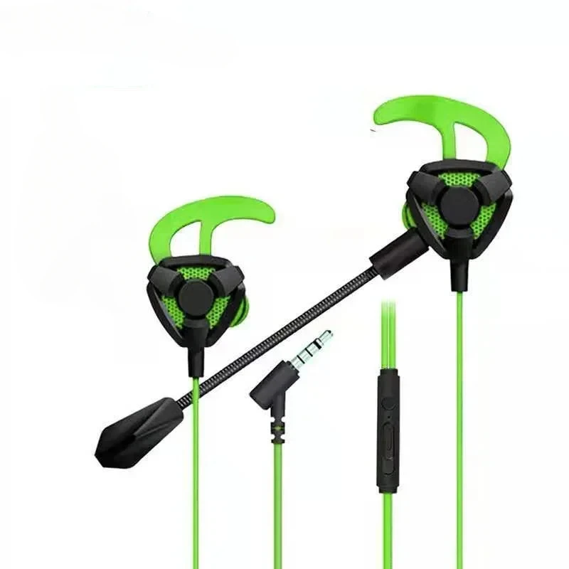 (verde) Fone De Ouvido Profissional Para Jogos Com Microfone, Equipado Com Conector De 3,5 Mm E Design Intra-auricular Multifuncional.