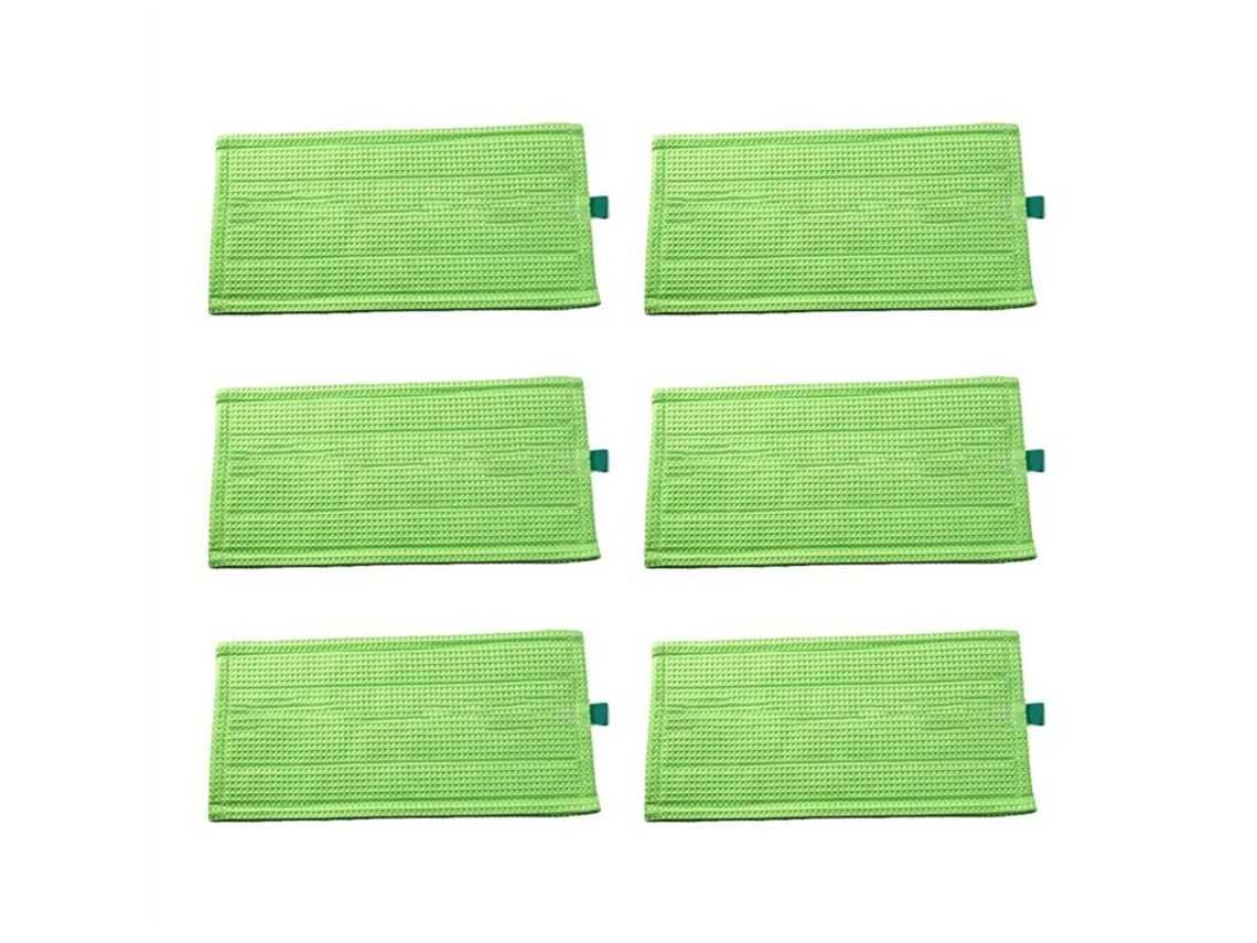 Compatível com Aspirador de Pó Kobold Sp600 Mf600, Peças de Reposição, Acessórios, Esfregão Lavável para Uso Seco e Úmido, 6 BRILVIBERA