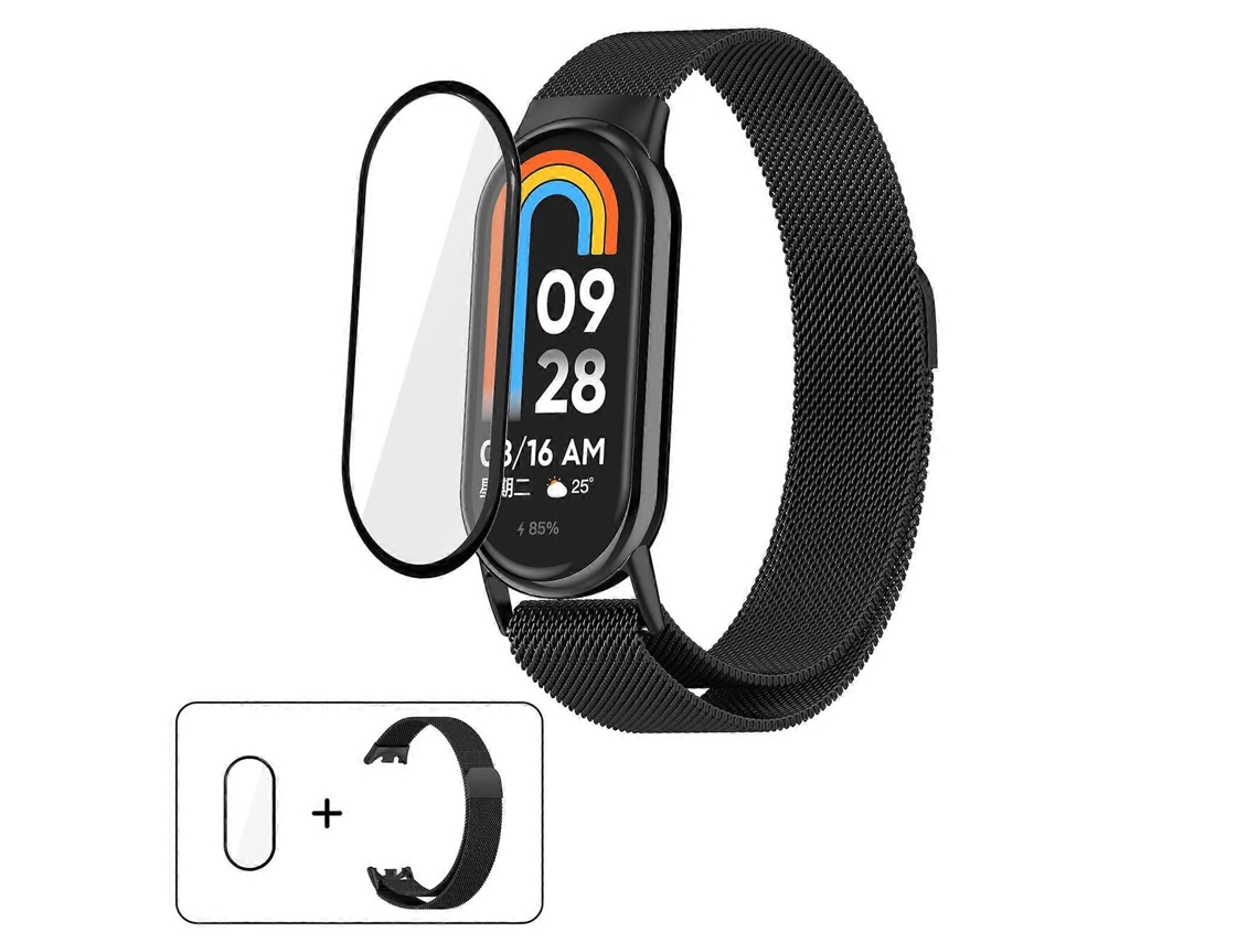 Pulseira Milanesa Em Aço Inoxidável Com Película Curva 3d